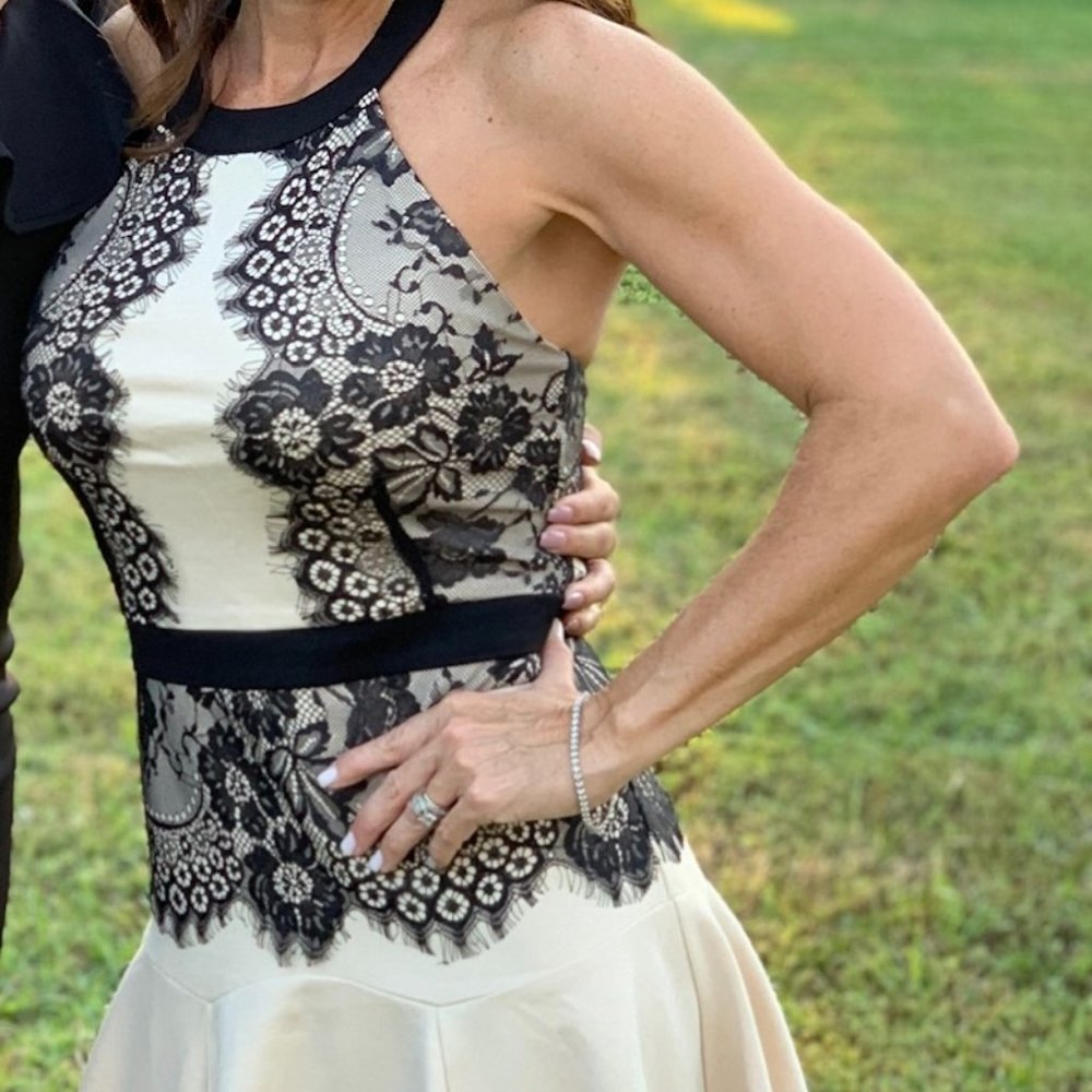Brand New w/Tags Bebe Lace Halter Dress